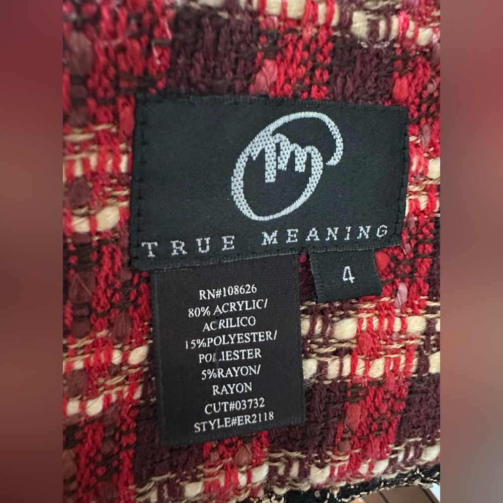 True Meaning Red and Pink Chevron Blazer - Picture 11 of 12